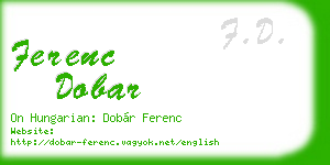 ferenc dobar business card